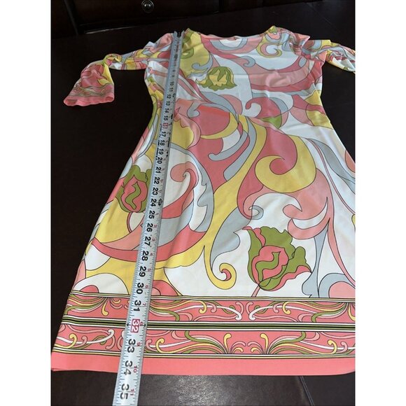 London Times Petite Psychedelic Swirl Dress 8P - Picture 7 of 7